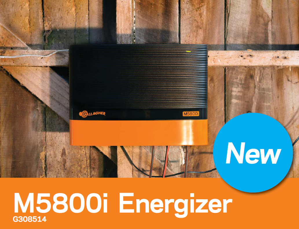 M5800i 58 Joule / Powers up to 430 Miles + Remote - Gallagher Electric Fence