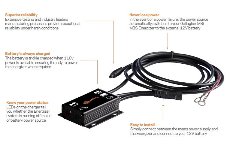 Gallagher Battery back-up charger G58210