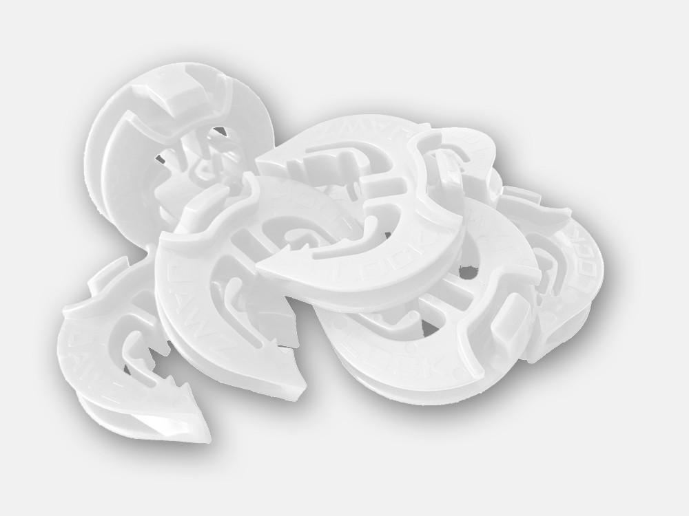 Lock Jawz 360° T-Post Insulator | 100 Pack | White - Gallagher Electric Fence