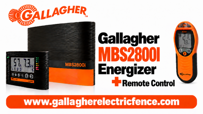Gallagher MBS2800i multi powered electric fence energizer with remote control and digital display deal