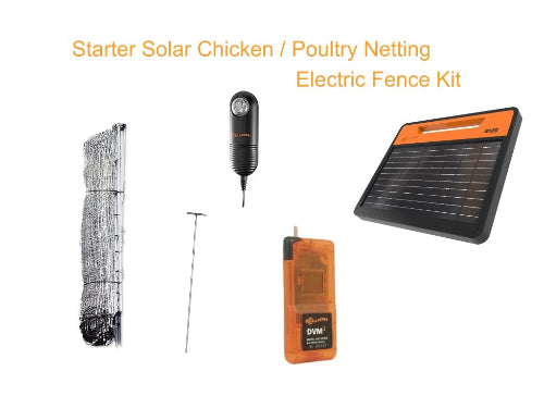 Gallagher chicken and poultry netting fence assortment with several products on a white background