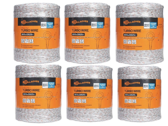 6 Rolls of 2624' Electric Turbo Wire - Gallagher Electric Fence