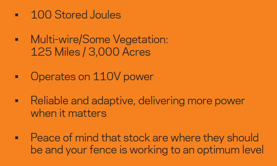 Gallagher M10000i 100 Joule fence energizer product specifications and details