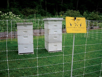 Gallagher Solar Beehive  Netting Kit with beehives and green grass
