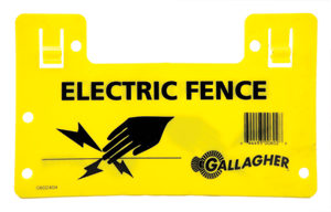 250 Electric Fence Warning Signs - Gallagher Electric Fence