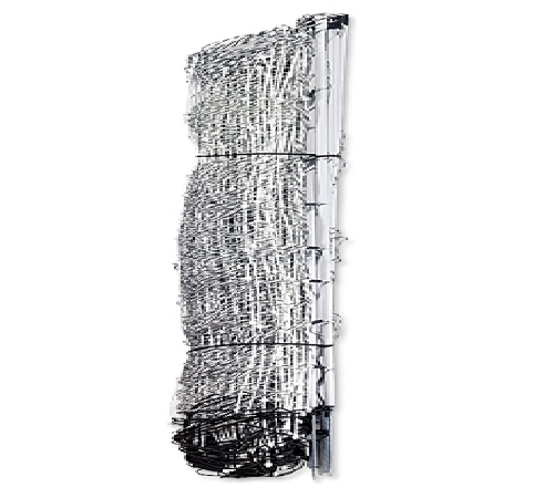 Roll of 35"X164' Sheep Net electric fencing on white background