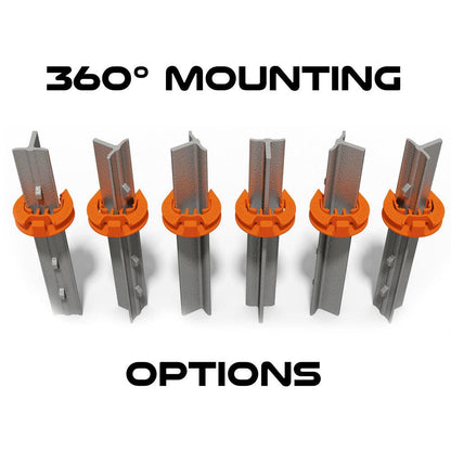 Lock Jawz 360° T-Post Insulator | 1000 Pack | Orange - Gallagher Electric Fence